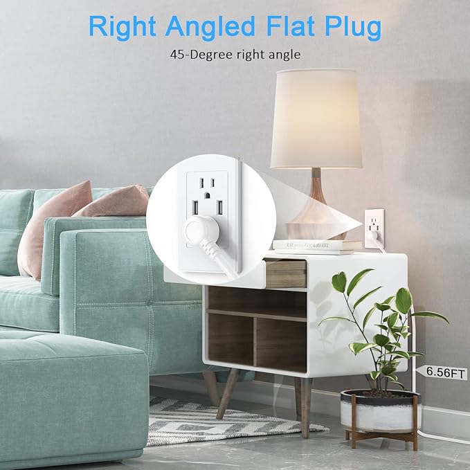 Recessed Power Strip, Furniture Plug in 3 Outlets & Fast Charging 20W PD USB-C - Image 5