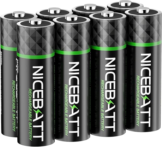 NICEBATT Rechargeable aa Batteries 2800mAh, Premium NiMH Double A Battery Low by Unknown