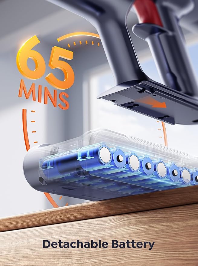 INTETURE Cordless Vacuum Cleaner, 600W 50Kpa 65Mins Vacuum Cleaners - Image 3