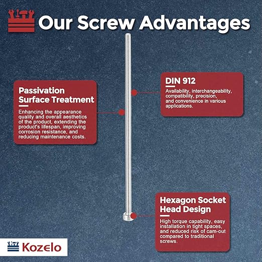 Kozelo 4pcs Socket Head Cap Screws - Image 3