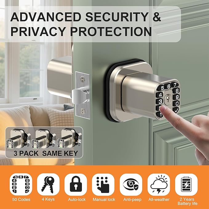 Richelock IU52 Double-Sided Keypad Door Lock, All-Weather, Fully Waterproof - Image 3