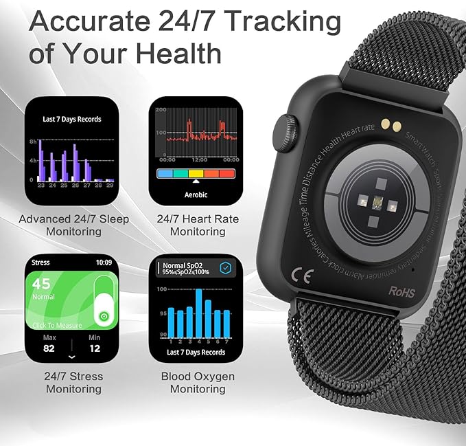 Smart Watches for Men Blood Pressure, DA GPT AI Waterproof Smartwatch, 1.9" - Image 4