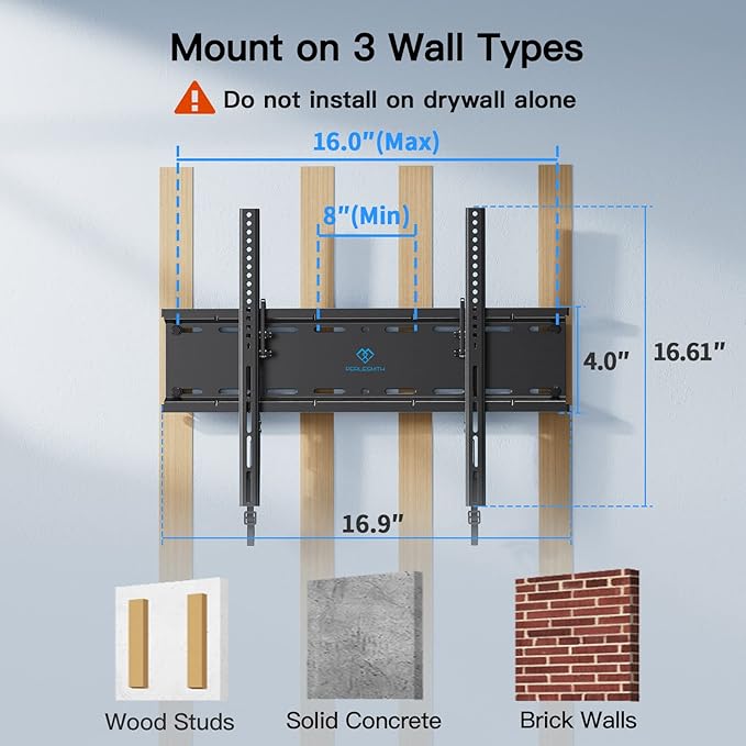 PERLESMITH Tilting TV Wall Mount Bracket Low Profile - Image 7