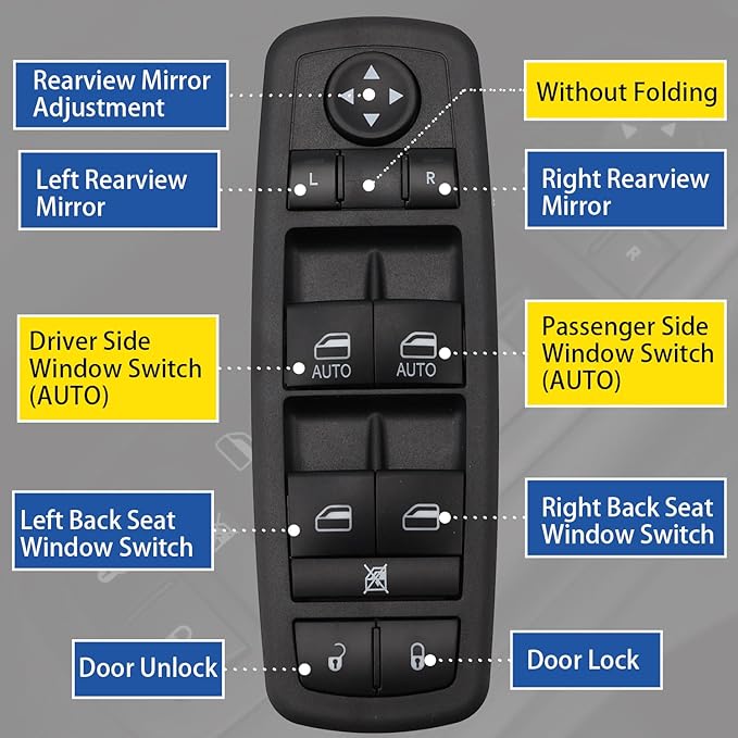 AMICAREP Master Power Window Switch Driver Side Compatible - Image 5