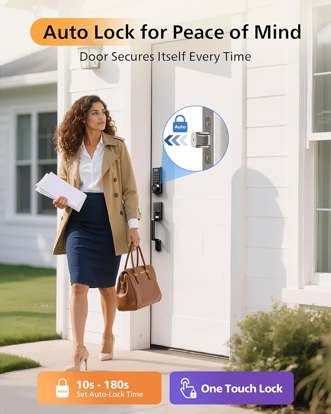 Philips WiFi Smart Lock with Front Door Handle Set, Built-in WiFi, APP Remote & - Image 7
