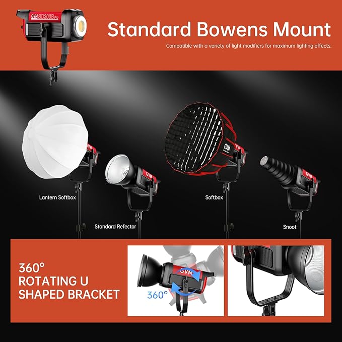 GVM Video Lighting 300W Bi-Color Studio Lights kit - Image 7