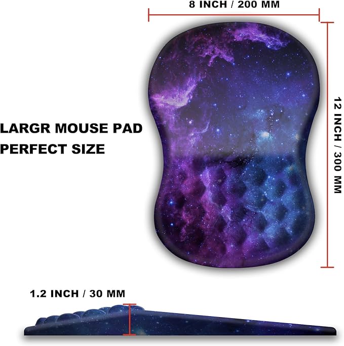 KUOSGM Mouse Pad Wrist Support, Ergonomic Mouse Pad - Image 4