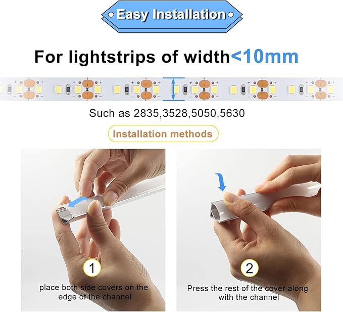 VST 20pack 3.3ft LED Channel, V Shape Led Diffuser Channel, LED Aluminum - Image 3