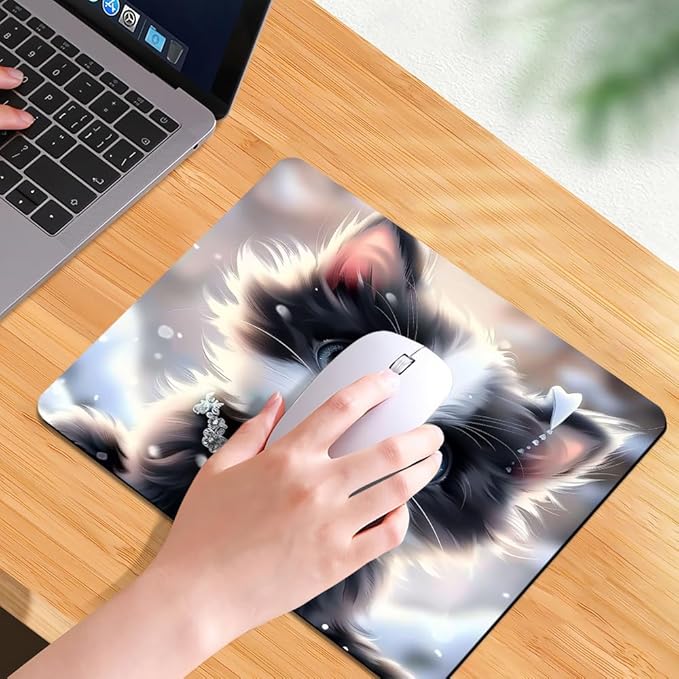 Cute Cat Square Mouse pad, Waterproof, Anti Slip Rubber Base, Computer Mouse pad - Image 7