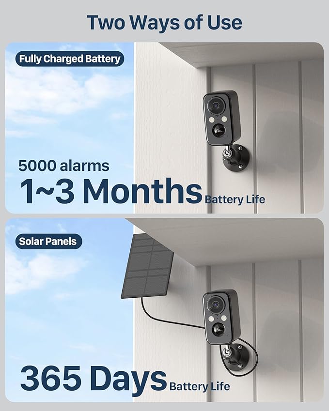 IHOXTX Security Cameras Wireless Outdoor, Flood Light Solar Cameras - Image 9