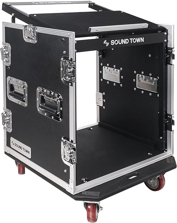 Sound Town High-Quality 1/2” Plywood 12U PA DJ Pro Audio Rack/Road ATA Case - Image 2