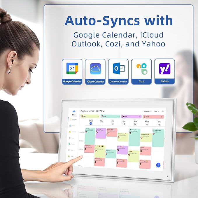21.5 Inch Digital Calendar, Electronic Chore Chart, Smart Weekly and Monthly - Image 2