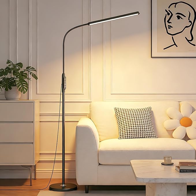 dujunlinghang Bright LED Eye-Protecting Reading Floor Lamps Touch and Remote by dujunlinghang