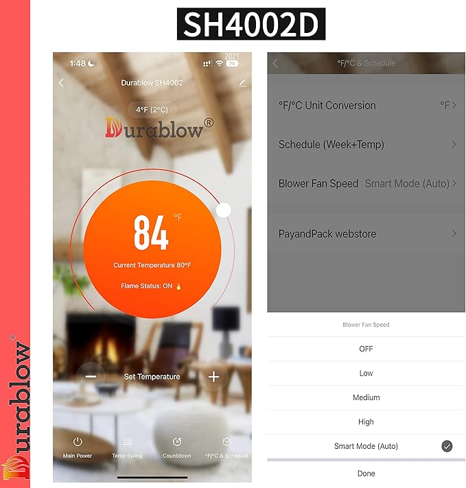 Durablow Durablow SH4002D Dual WiFi Thermostat - Image 4