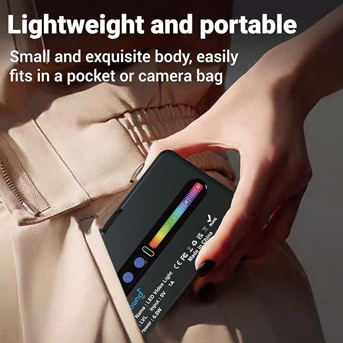 Zealsound RGB Selfie Light, 138 LEDs, 360° Full Color Video Light, 2700–6500K - Image 6
