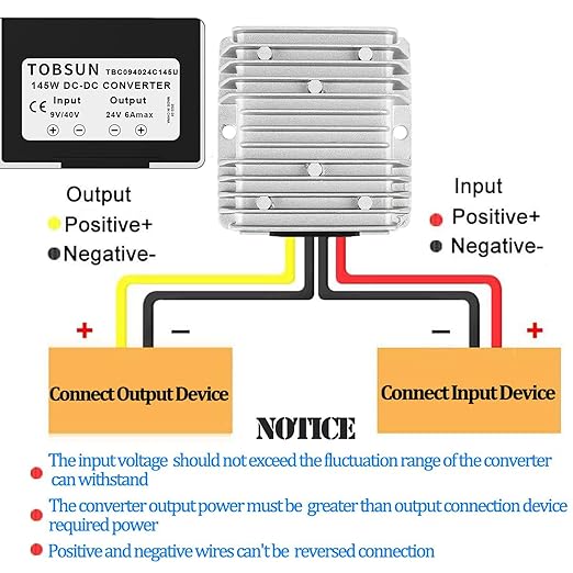 24V 145W DC-DC Converter Voltage Regulator, Step Down/Up 9V-40V to 24V 6A - Image 5