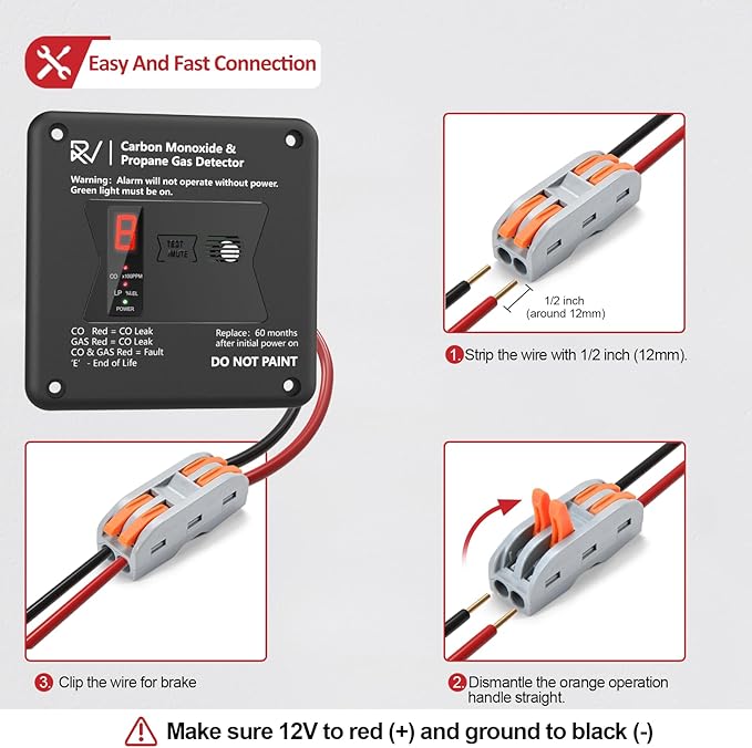 RV Carbon Monoxide and Propane Detector, Replace The Old RV Gas Detector #31011 - Image 3
