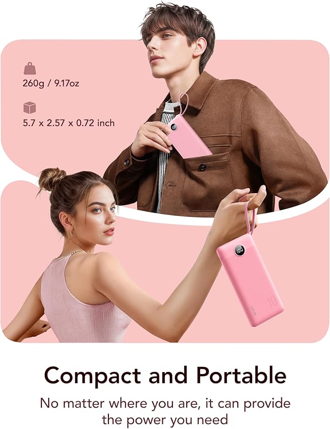 VRURC Portable Phone Charger, Travel Portable Charger - Image 2