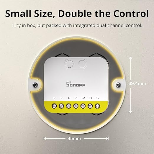 SONOFF MINI Duo-L Zigbee Smart Switch – No Neutral Wire, Zigbee 3.0, Dual - Image 3