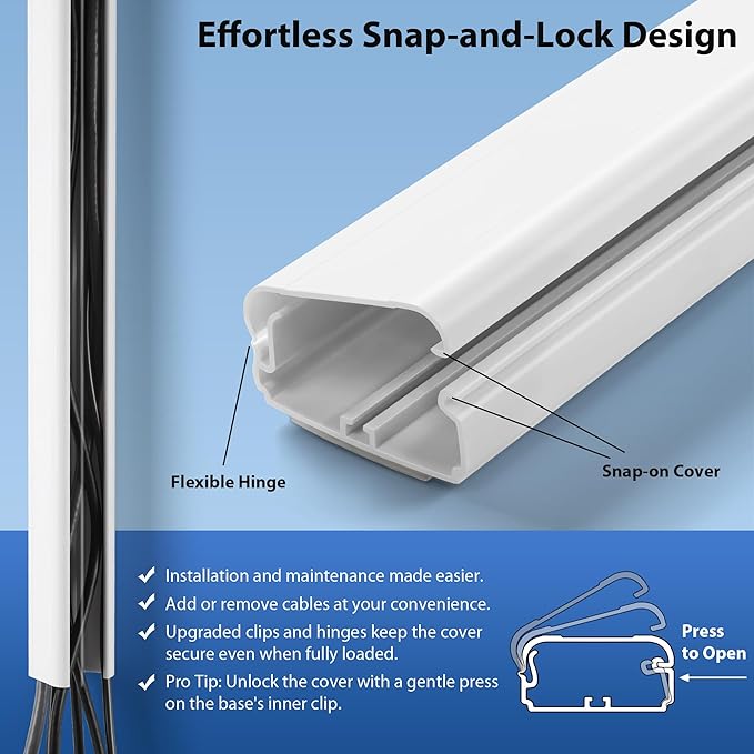 Cord Cover Wall 32in, TV Cord Hider - Image 5
