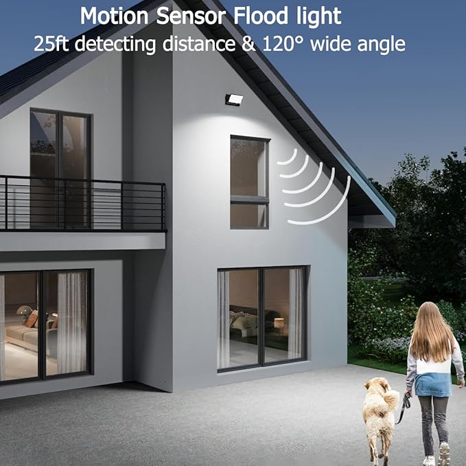 rosykite Motion Sensor Outdoor Wall Pack Lights, 40W Acrylic LED Porch Lights - Image 3