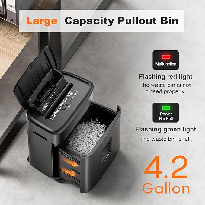 Bonsaii 100 Sheets Auto Feed Paper Shredder, Micro-Cut Heavy Duty Shredder / - Image 6