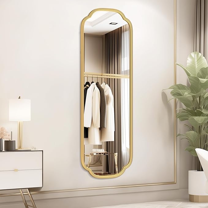 48"x16" Gold Door Mirror Full Length Over The Door - Image 3