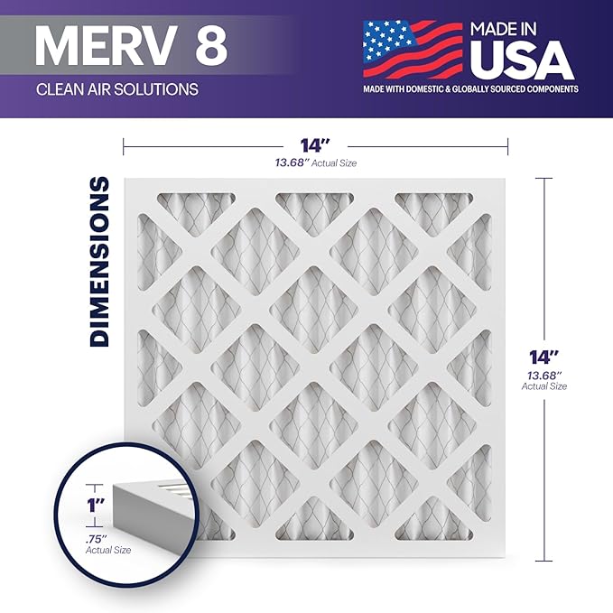 BNX TruFilter 14x14x1 Air Filter MERV 8 - Image 2