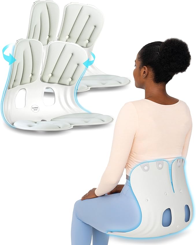 Curble GRAND 2PACK – Ergonomic Chair Back Support, Lumbar Support by curble