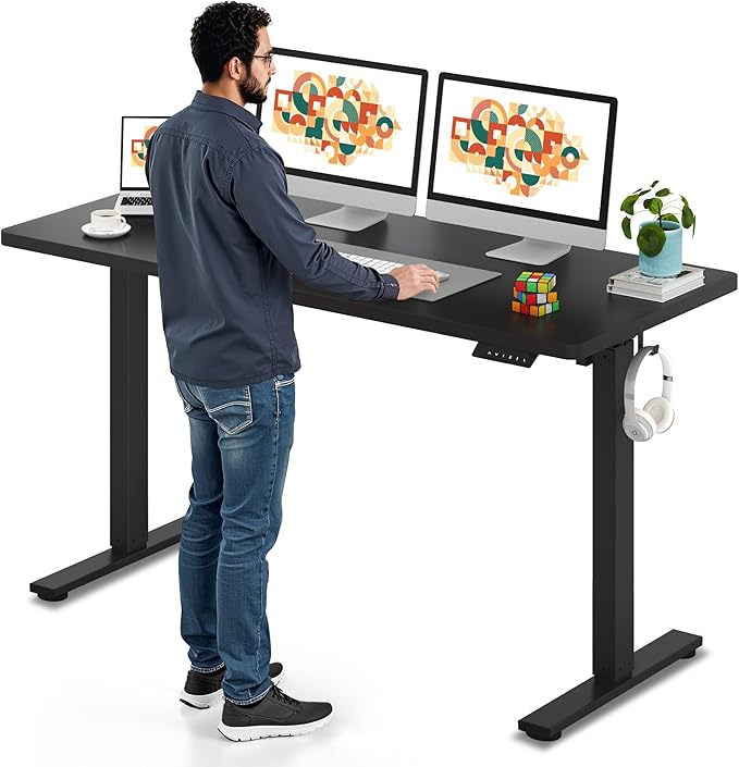 SANODESK Electric Standing Desk 60 x 24 Inches Whole-Piece Desktop Height by sanodesk