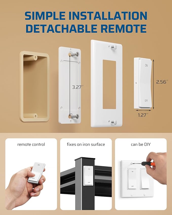 DEWENWILS Wireless Light Switch and Receiver Kit, No Wiring, No Interference - Image 5