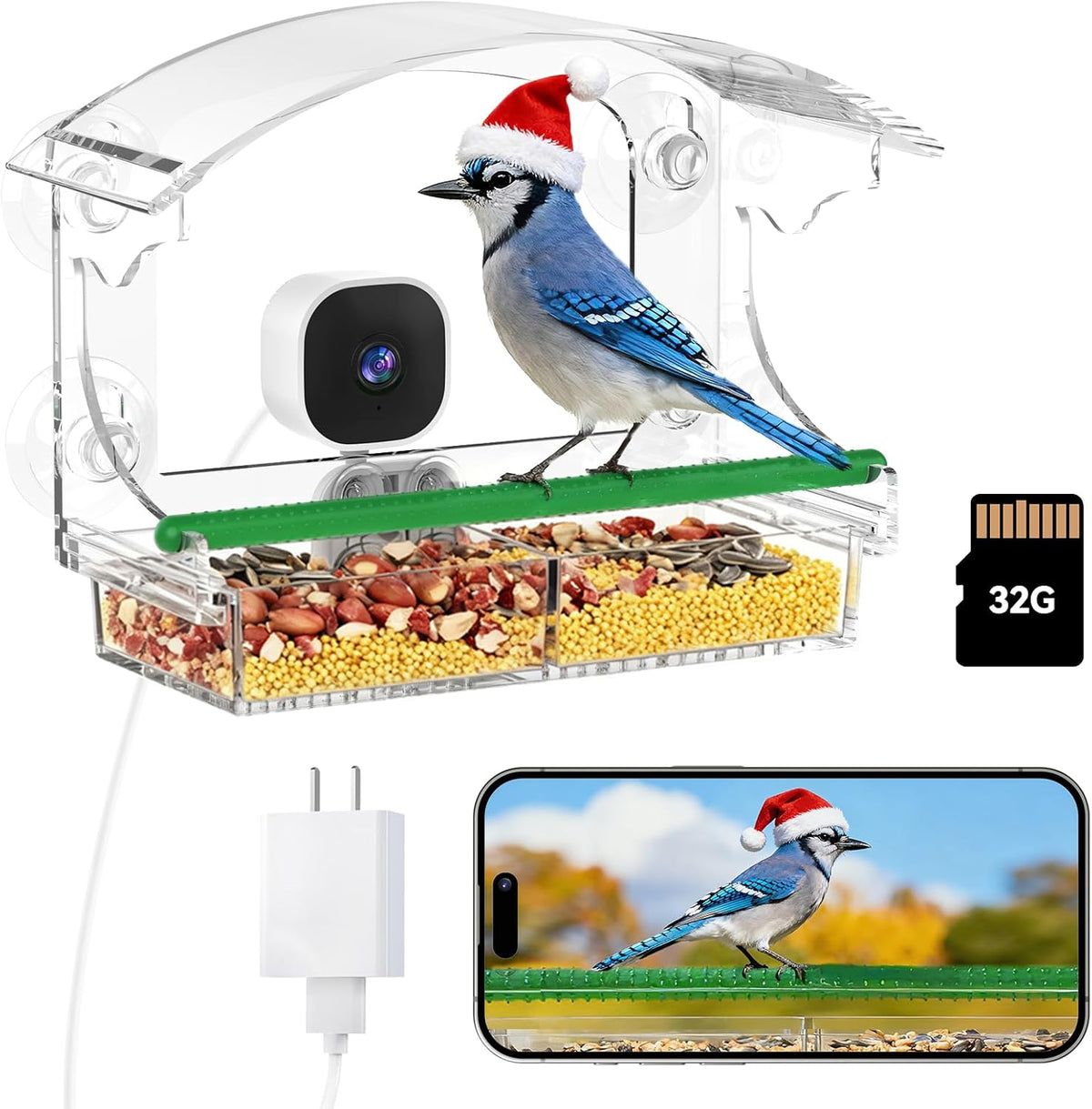 Dzees Smart Window Bird Feeder