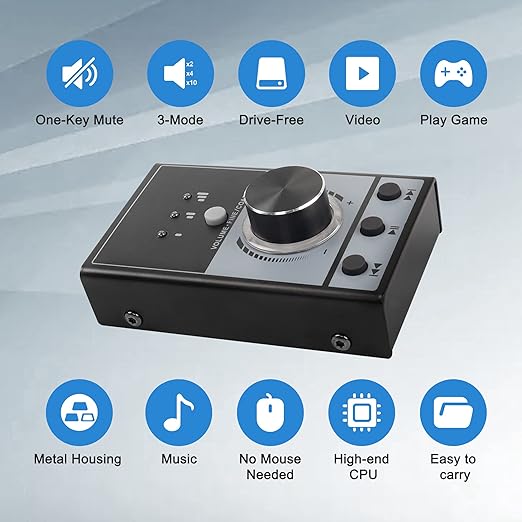 XMSJSIY USB Volume Knob Controller Multimedia Computer Sound Controller - Image 4