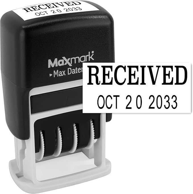 MaxMark Self-Inking Rubber Date Office Stamp by Maxmark