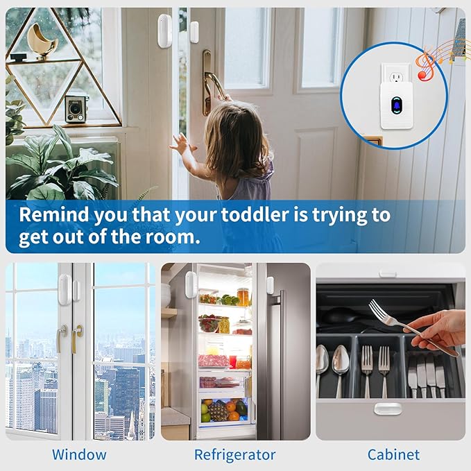 Daytech Wireless Door Chime Alarm System - 800ft Long Range - Image 3