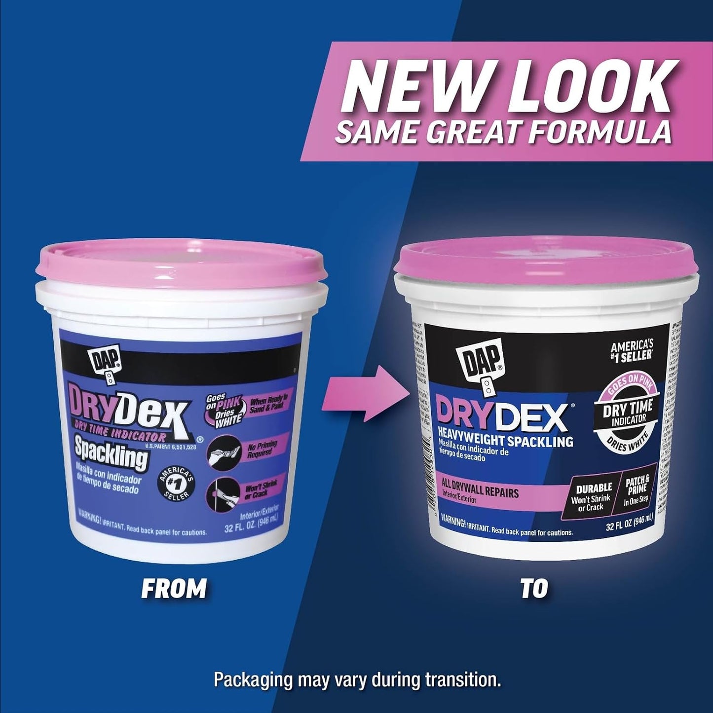 DAP DryDex Dry Time Indicator Spackling, Pink/White, 32 Oz (7079812330) (Pack of 2)