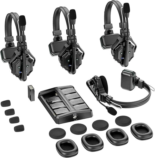 Hollyland Solidcom C1 Wireless Headset Intercom System 4-Person Full Duplex by Hollyland