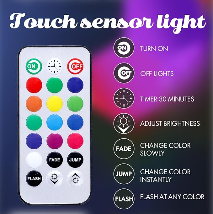 ODISTAR Remote Control Hexagon Wall Light, Smart Wall-Mounted Touch-Sensitive - Image 7