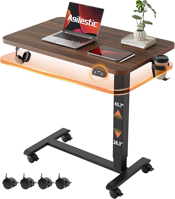 Agilestic Portable Standing Desk Height Adjustable, Mobile Table by Agilestic