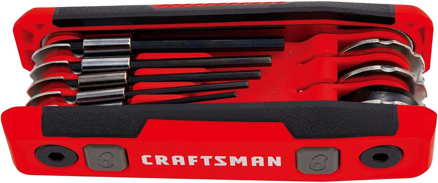 CRAFTSMAN Hex Key Set, MM, Folding Locking 8 Piece (CMHT26024)