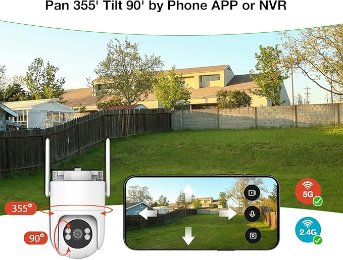 6MP TUYA Security Camera Outdoor, 2.4G/5G WiFi Cameras - Image 3