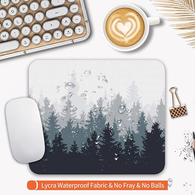 Armanza Square Mouse Pad Forest, Personalized Premium-Textured Custom Mouse Mat - Image 3