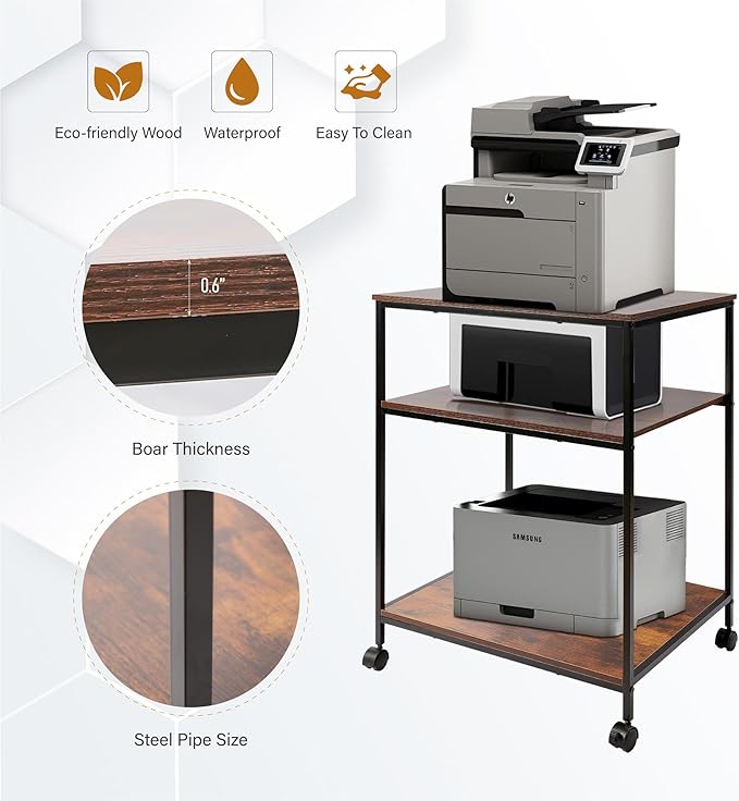 EMERIT 3-Tier Printer Stand for Laser/Inkjet/All-in-One - Image 4