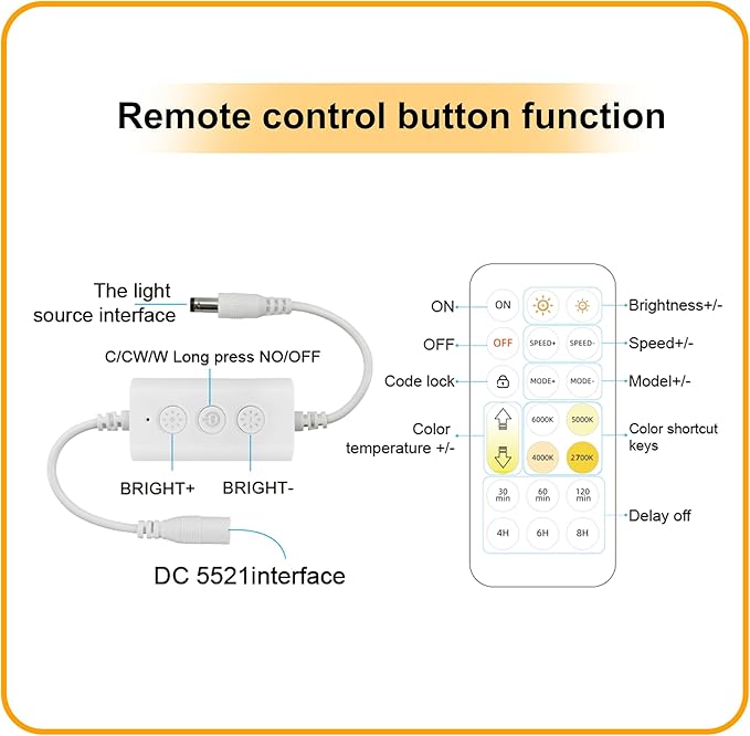 Pandery CCT LED Controller Kit, iOS/Andriod App Control 2.4G RF Wireless Remote - Image 2