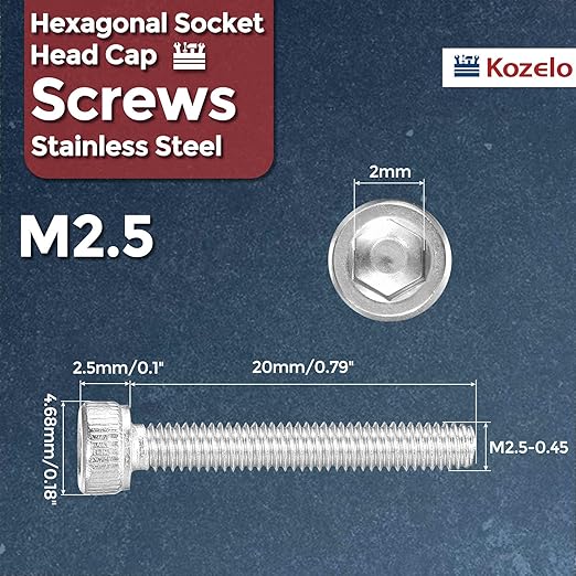 Kozelo 30pcs Socket Head Cap Screws - Image 2
