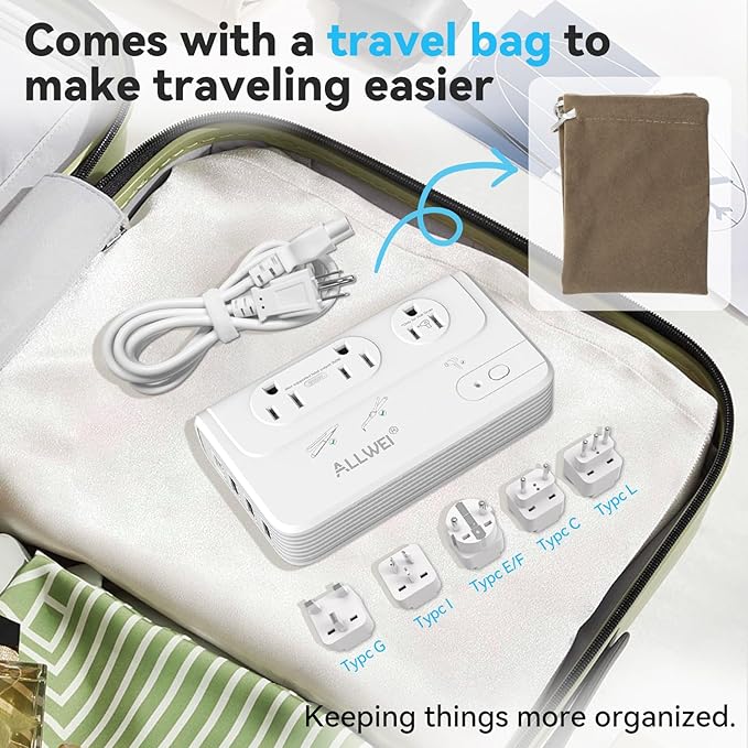 ALLWEI 2000W Travel Voltage Converter 220v to 110v Converter - Image 7