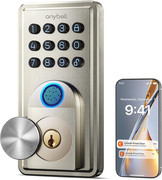 Smart Door Lock, Anybell Fingerprint Door Lock Keyless Entry by Unknown
