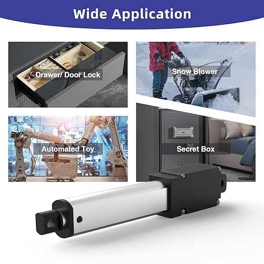 0.5 Inch 9lbs Mini Stroke 12V Electric Linear Actuator 0.6"/sec Linear Motion - Image 3