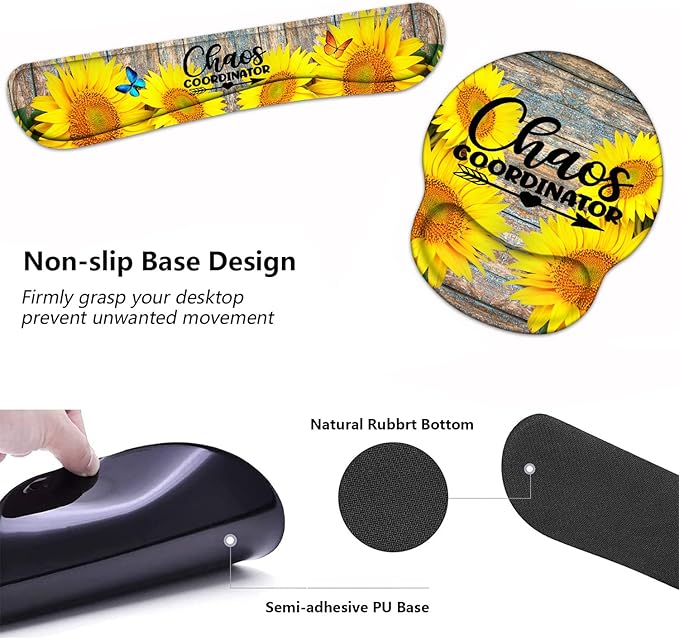 Keyboard Wrist Rest and Mouse Pad Wrist Support Set - Image 5