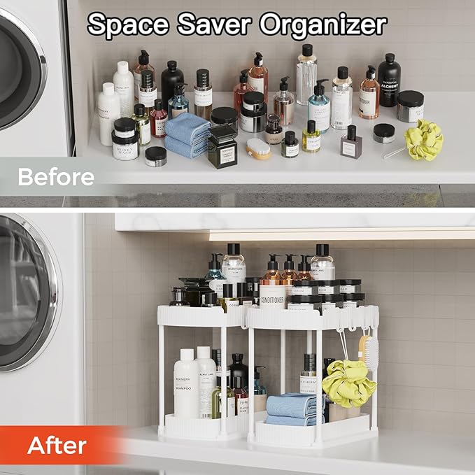 Ukeetap 2 Pack Multi-Purpose Pull-Out Storage Organizers, Under Sink & Cabinet - Image 5